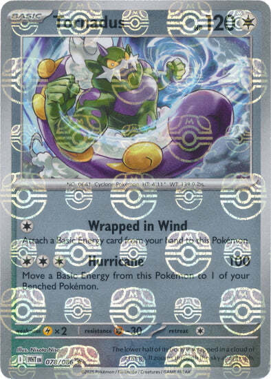 White Flare Tornadus #78/86 Masterball Holo